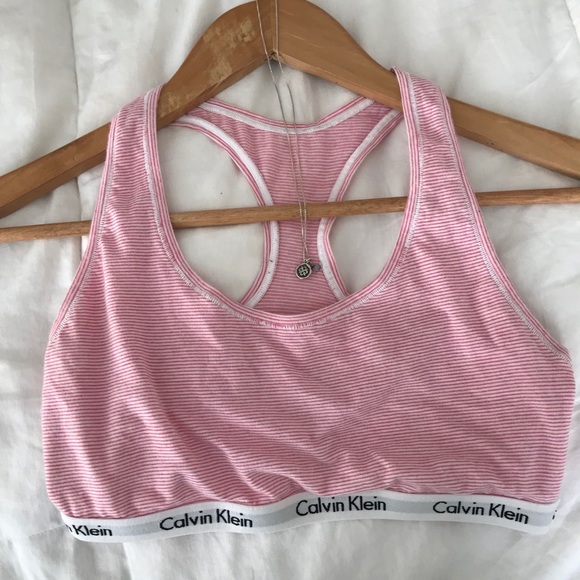 Calvin Klein Other - Red & white striped ck bra 💗